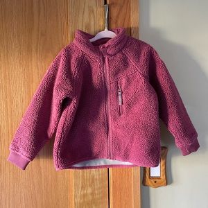 Polarn O Pyret 1.5-2 YRS (92cm) ECO Pile Fleece, Rose Wine